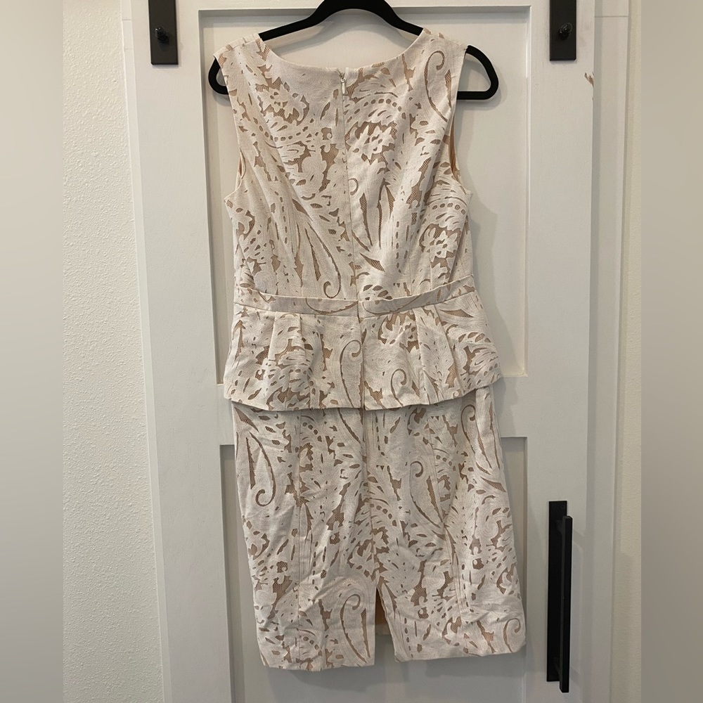 BCBGMAXAZRIA lace peplum dress, size 12 - Picture 4 of 5